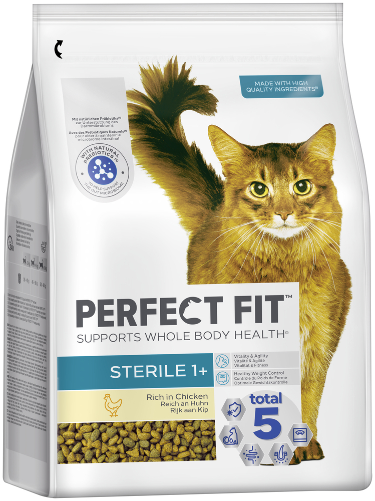 PERFECT FIT Trockenfutter PERFECT FIT Beutel Sterile 1+ mit Huhn 2,8 kg