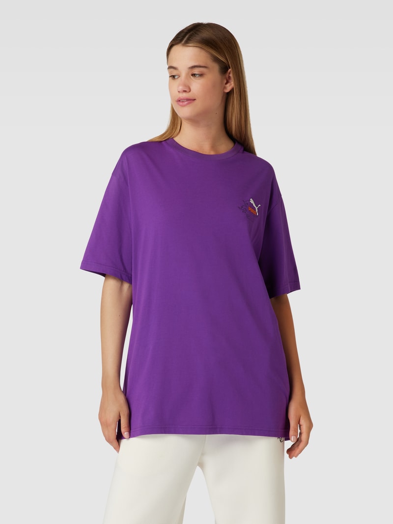 T-Shirt mit Label-Stitching - PUMA X P&C* in lila