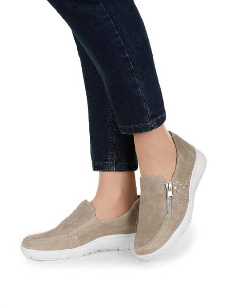 Slipper mit seitlichem Reißverschluss