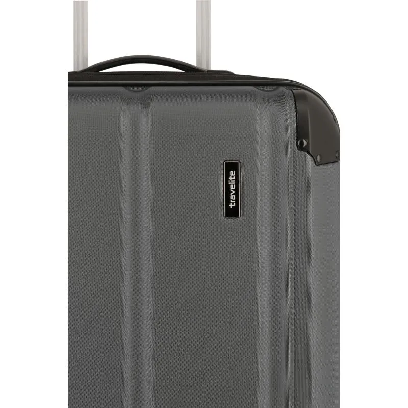 Travelite CITY Trolley S (55cm) mit 4 Rollen (erweiterbar) - Anthrazit