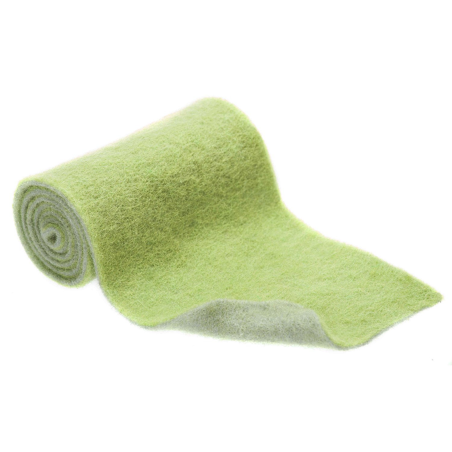 Wollband, zweifarbig, grau-grün, 15 cm, 1 m