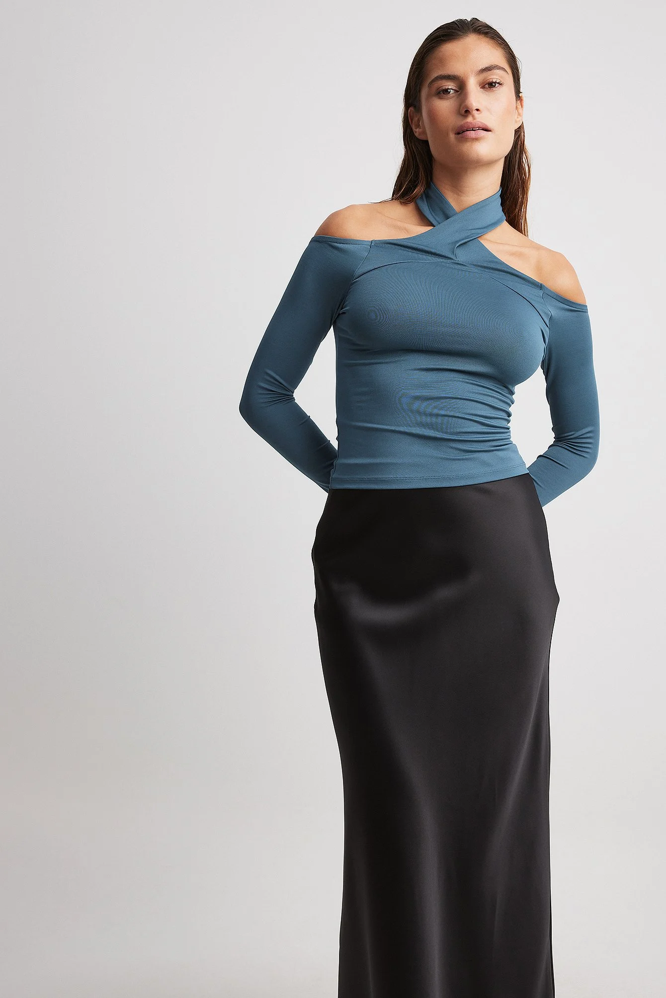Langarmshirt mit Neckholder