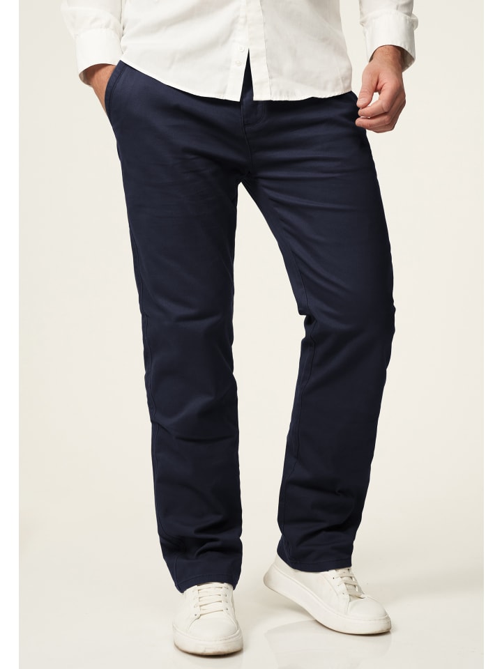 DAILY COTTON Chinohose - DCDAVIE Chino Hose Jeans Stoffhose Straight-Fit in Navy günstig kaufen