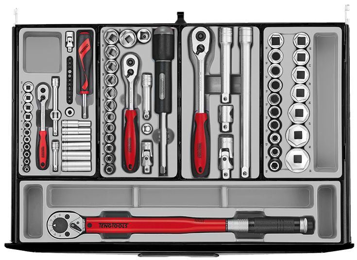 Teng Tools 122390125 MEGA MASTER Værktøjssæt TCMM1011NBK Værktøjsvogn 1226 dele 'Sort Udgave