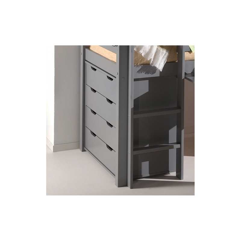 Commode 4 tiroirs gris