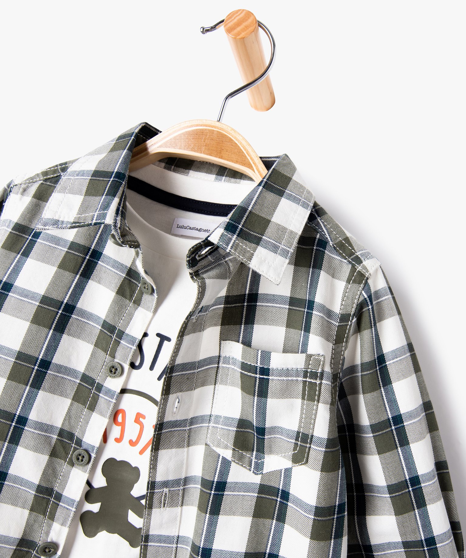 Ensemble chemise + tee-shirt manches longues bébé Garçon ... ecru | GEMO