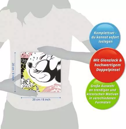 CreArt Zeitlose Minnie - Malen nach Zahlen für Erwachsene