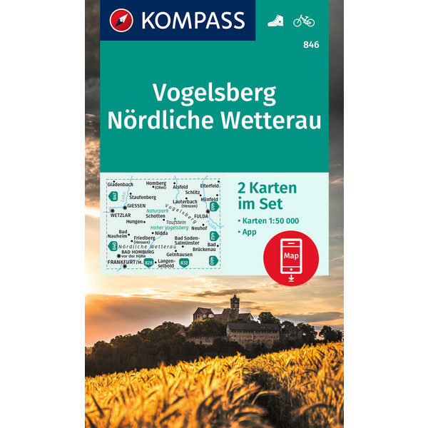 KOMPASS WANDERKARTE 846 VOGELSBERG, NÖRDLICHE WETTERAU