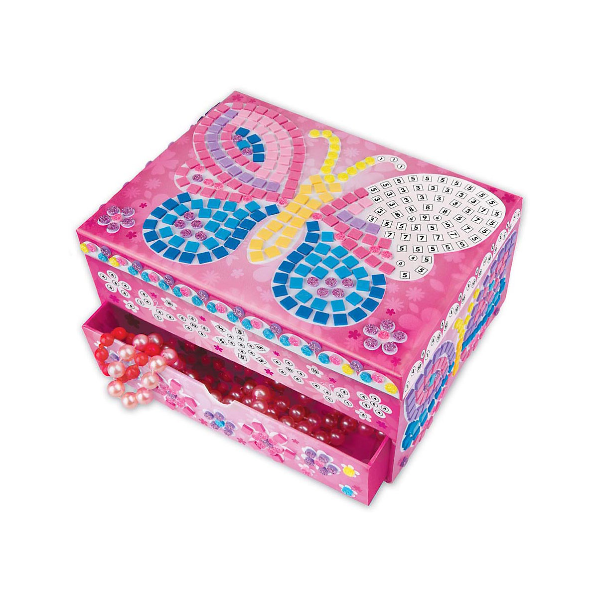 Sticky Mosaics Glitzernde Schmuckbox Schmetterling
