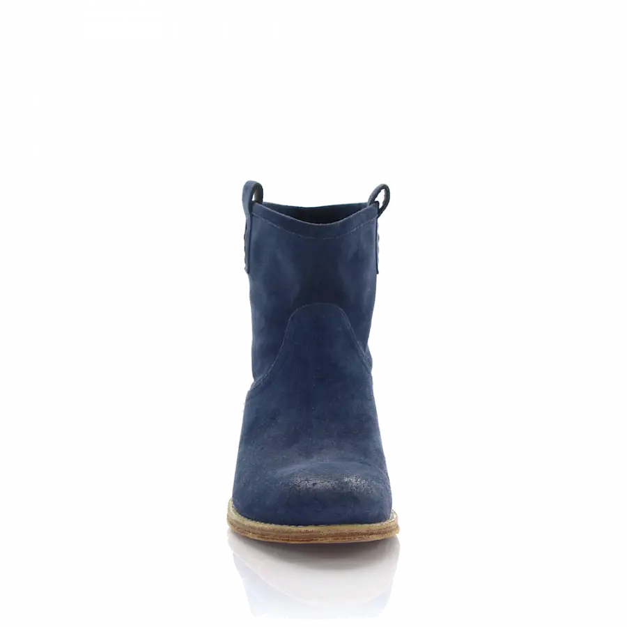 Rossano Bisconti - Stiefeletten Veloursleder Nieten blau - blau