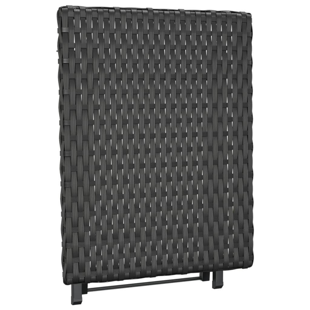 vidaXL Klapptisch Klapptisch Schwarz 45x35x32 cm Poly Rattan
