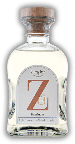 Ziegler Haselnuss Spirituose 0,5 Liter Ziegler Haselnuss Spirituose 0,5 Liter  0,5	 Liter - Vol 43%