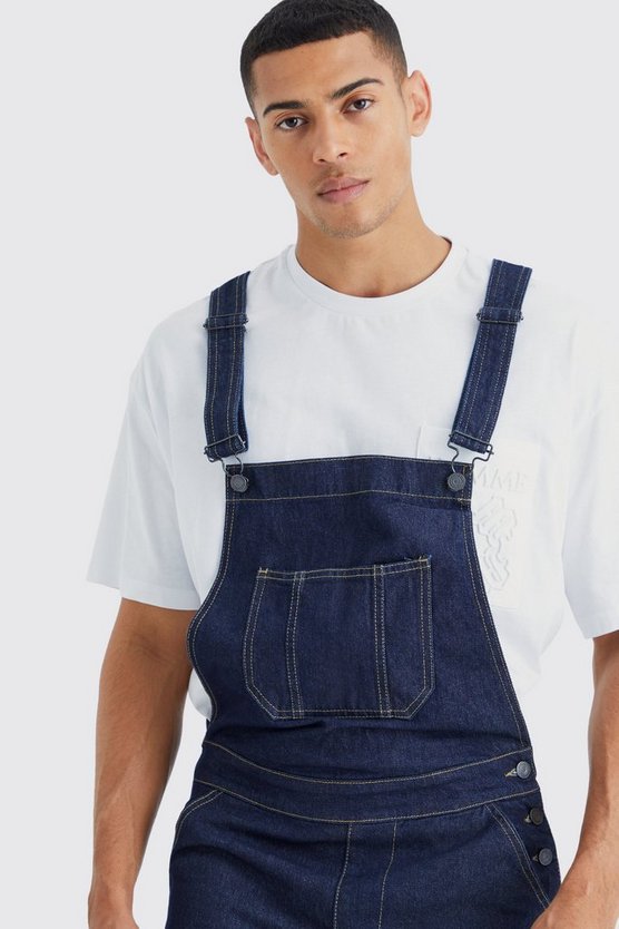 Lange Jeans-Latzhose