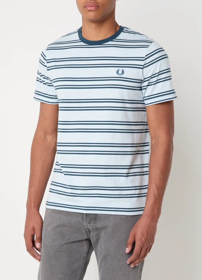 Fred Perry T-shirt with stripe print and logo