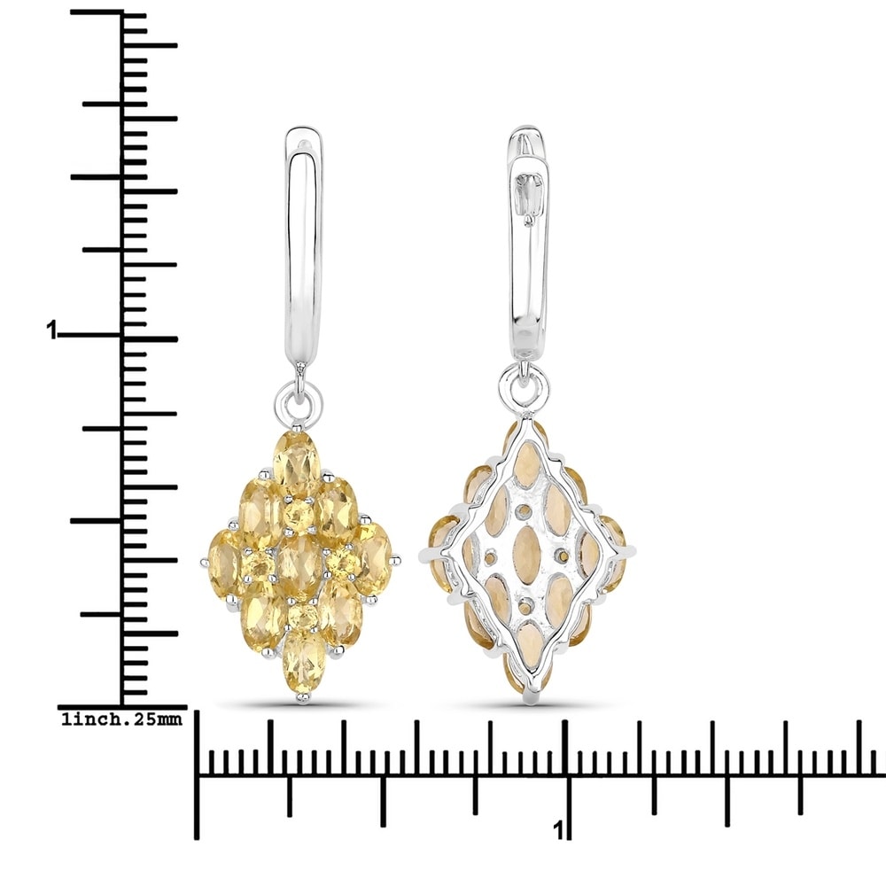 Rafaela Donata Boucles doreilles Argent sterling Citrine en Argent Bijoux