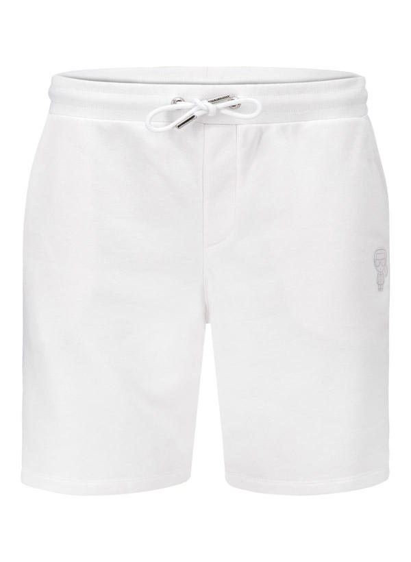 KARL LAGERFELD, Sweatshorts, Baumwolle, weiß