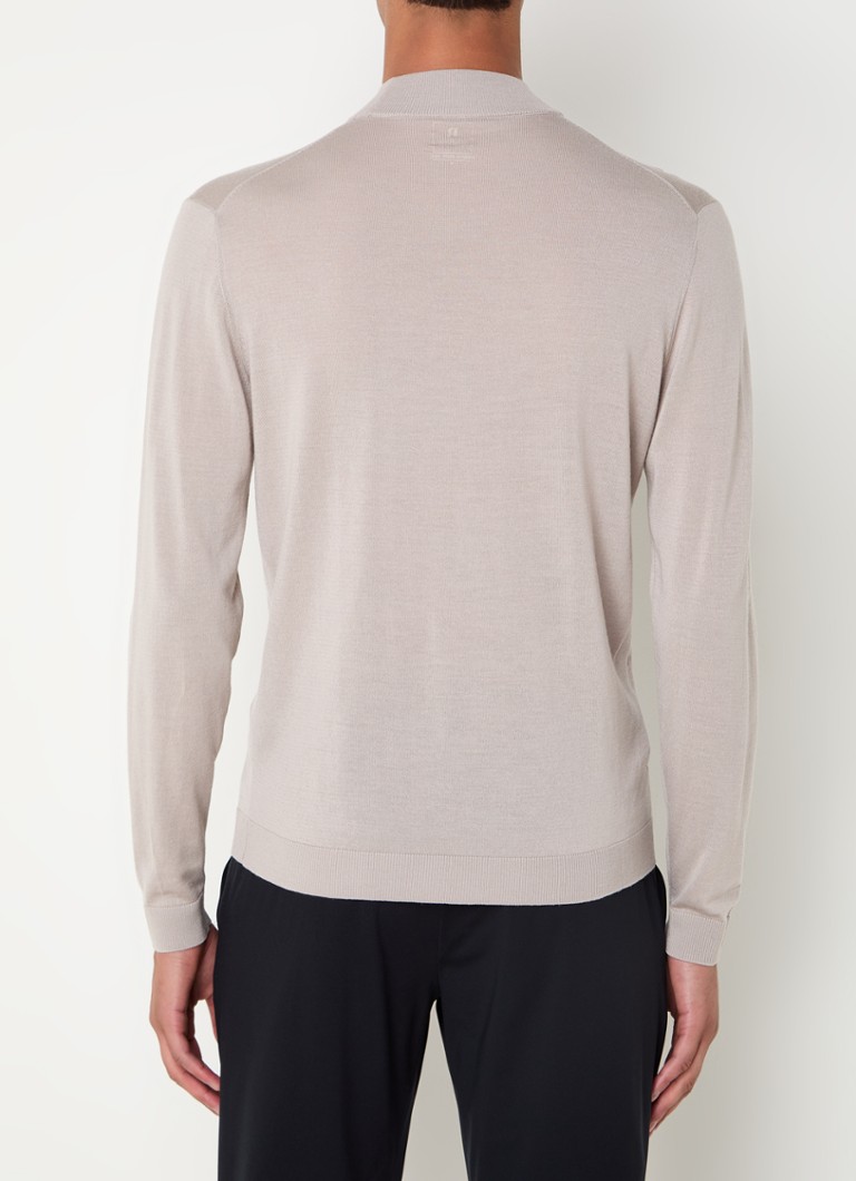 Boggi Milano Fine-knit wool sweater with stand-up collar