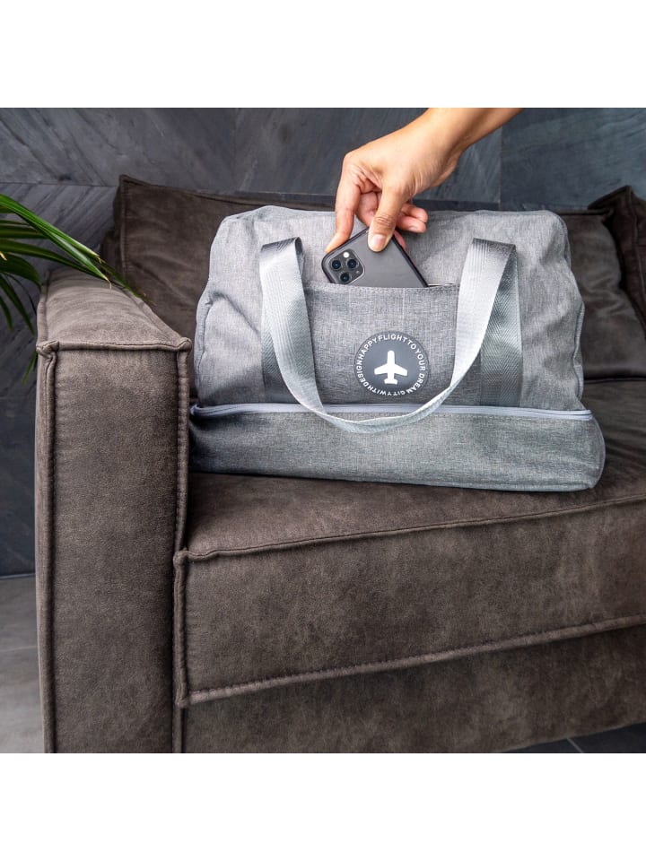 Intirilife Wasserfeste Reisetasche in GRAU günstig kaufen onesize