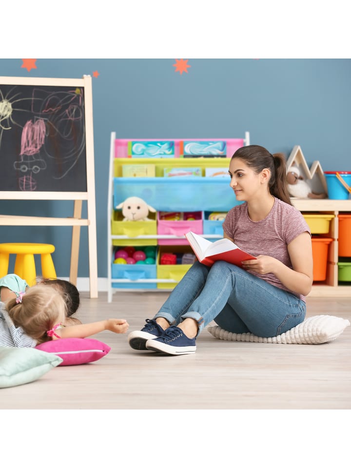 relaxdays Kinderregal in Bunt - (B)62,5 x (H)74 x (T)31 cm günstig kaufen onesize