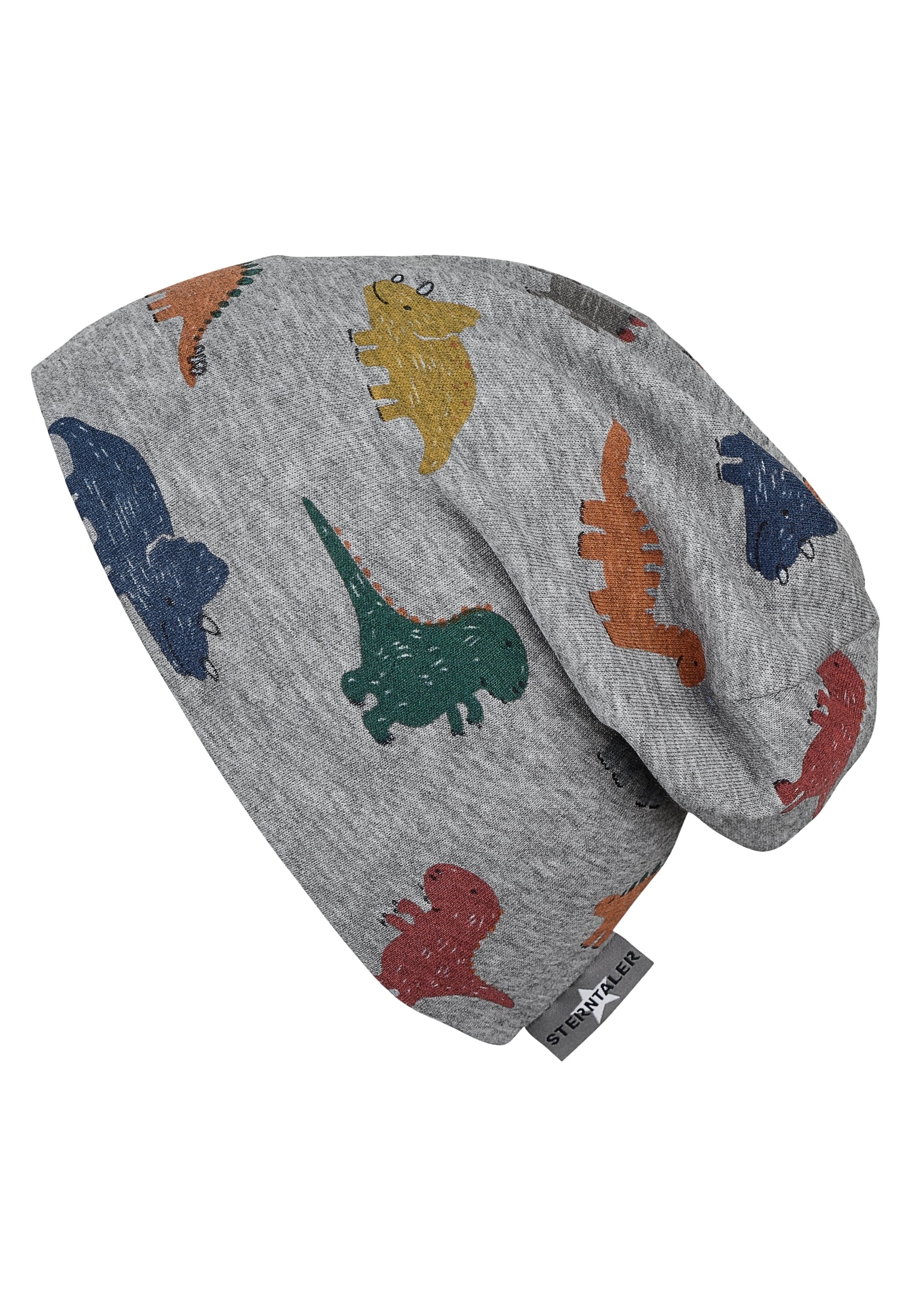 Beanie bedruckt mit bunten Dinos