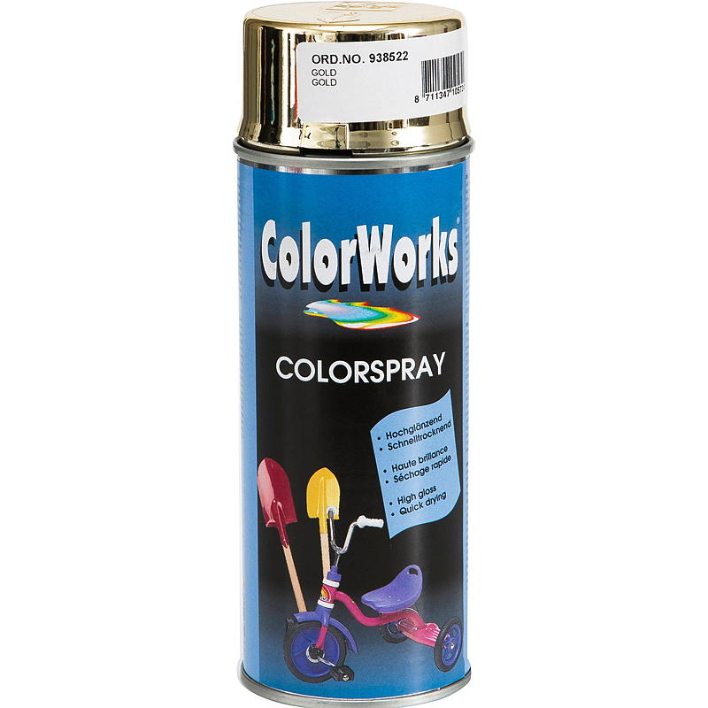 ColorWorks Spraymaling 400ml Gull chrome effekt Colorworks