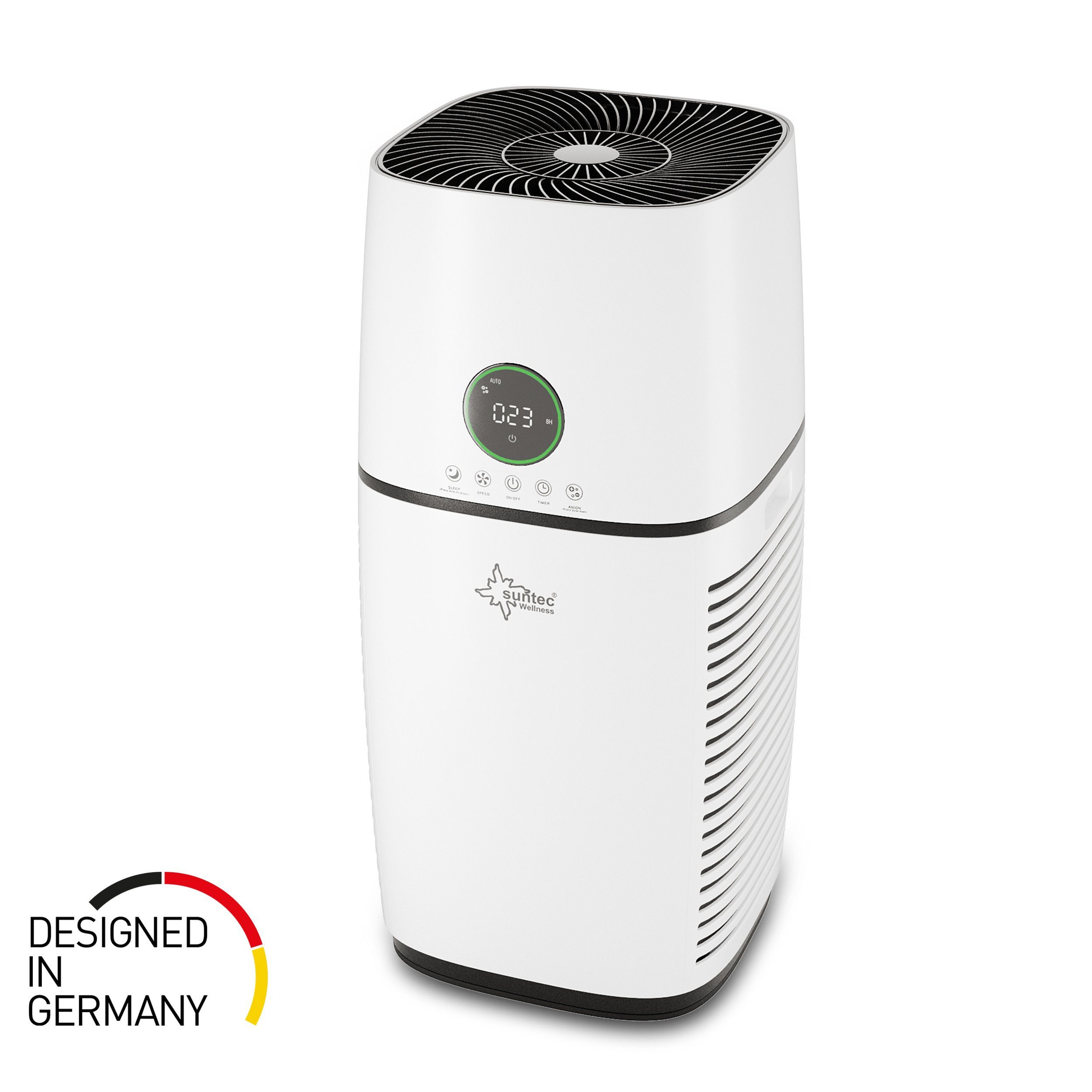 Suntec Wellness Luftreiniger AirCare 4000 VirusEx H14 MultiFilter, für 40 m² Räume, 4 in 1 Luftreinigung, Luftwäscher mit H14 HEPA-Filter, Timer, 65 W