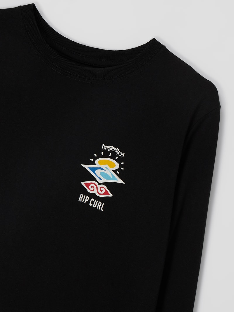 Longsleeve mit Logo in schwarz