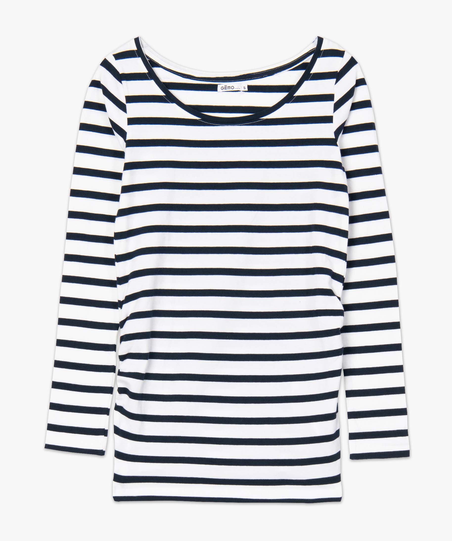 Tee-shirt de grossesse rayé à manches longues raye | GEMO