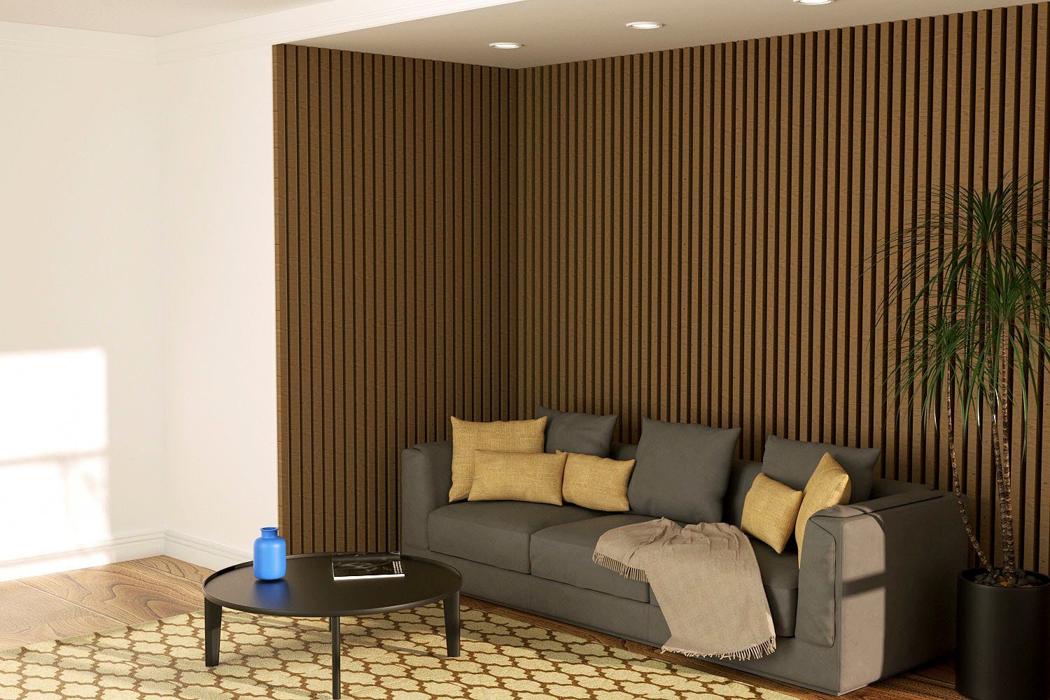 Vereg Schallschutzpaneel Echt Holzfurnier in 3D Optik, BxL: 60x240 cm, (1-tlg) echt Holzfurnier