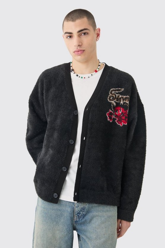 Kastiger Oversize Strick-Cardigan