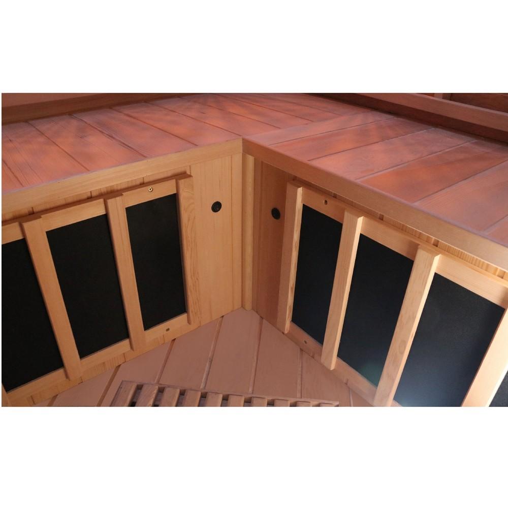 Dewello Infrarotkabine Infrarotsauna BRANDON 140cm x 140cm x 190cm Vollspektrumstrahler