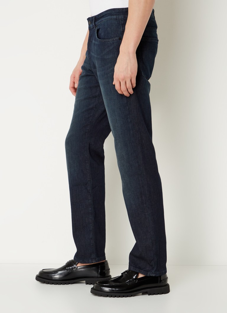 Blugi Hugo Boss Delaware Slim-Fit, Decolorare Închisă