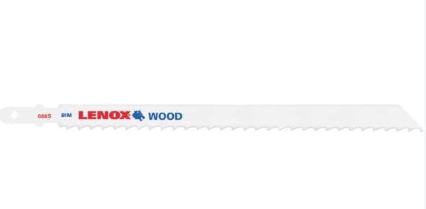 Lenox 20309BT686S 686S Stichsägeblatt Bimetall 6 Zähne pro Zoll Holz 150 x 10 x 1,3 mm 2 Stück