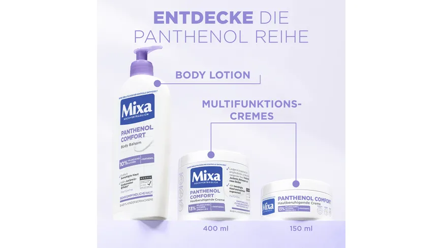 Mixa Panthenol Comfort Hautberuhigende Creme 150 ml