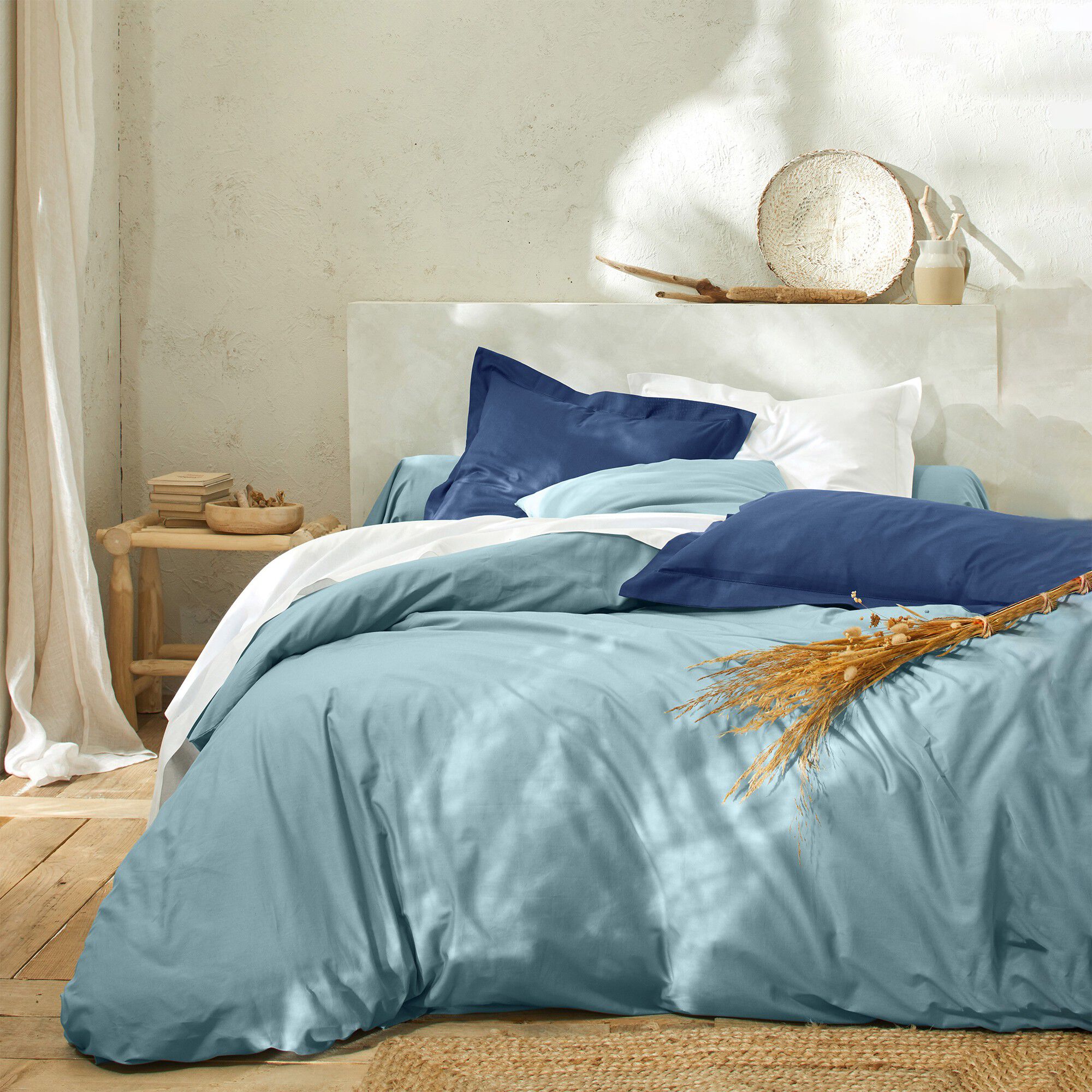 Linge de lit uni coton