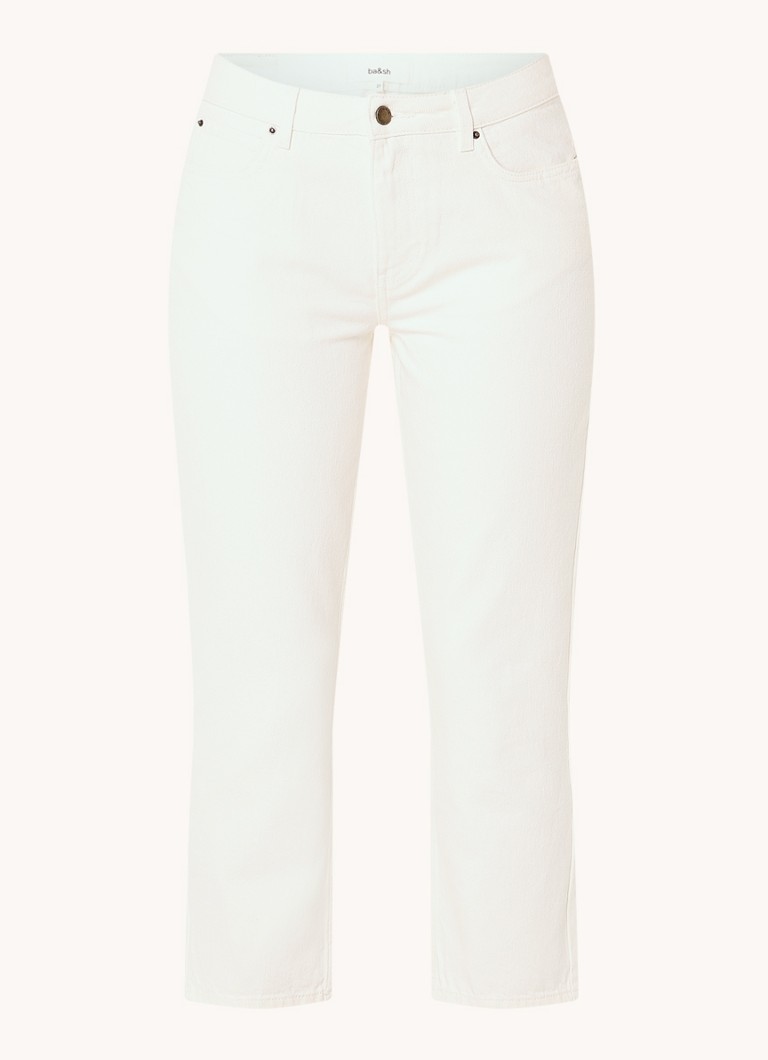 Pantaloni scurți din denim cu talie înaltă și croială dreaptă, de la Ba&sh Devon, culoare decolorată