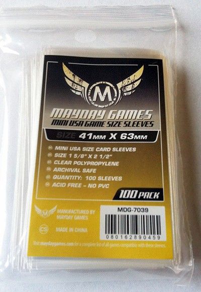 Mini USA Game Size Sleeves (100) 41 x 63mm (gelb) - 7039