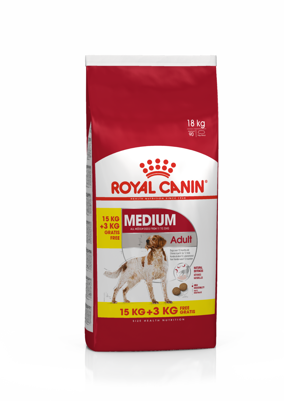 ROYAL CANIN Hundetrockenfutter ROYAL CANIN Medium Adult 15+3kg