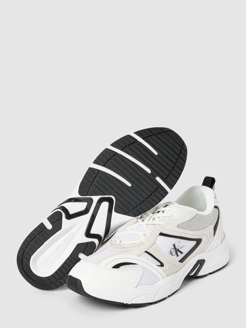 Sneaker mit Label-Detail Modell 'RETRO' in weiss