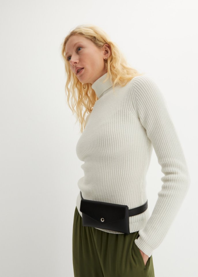Rollkragenpullover, eng anliegend