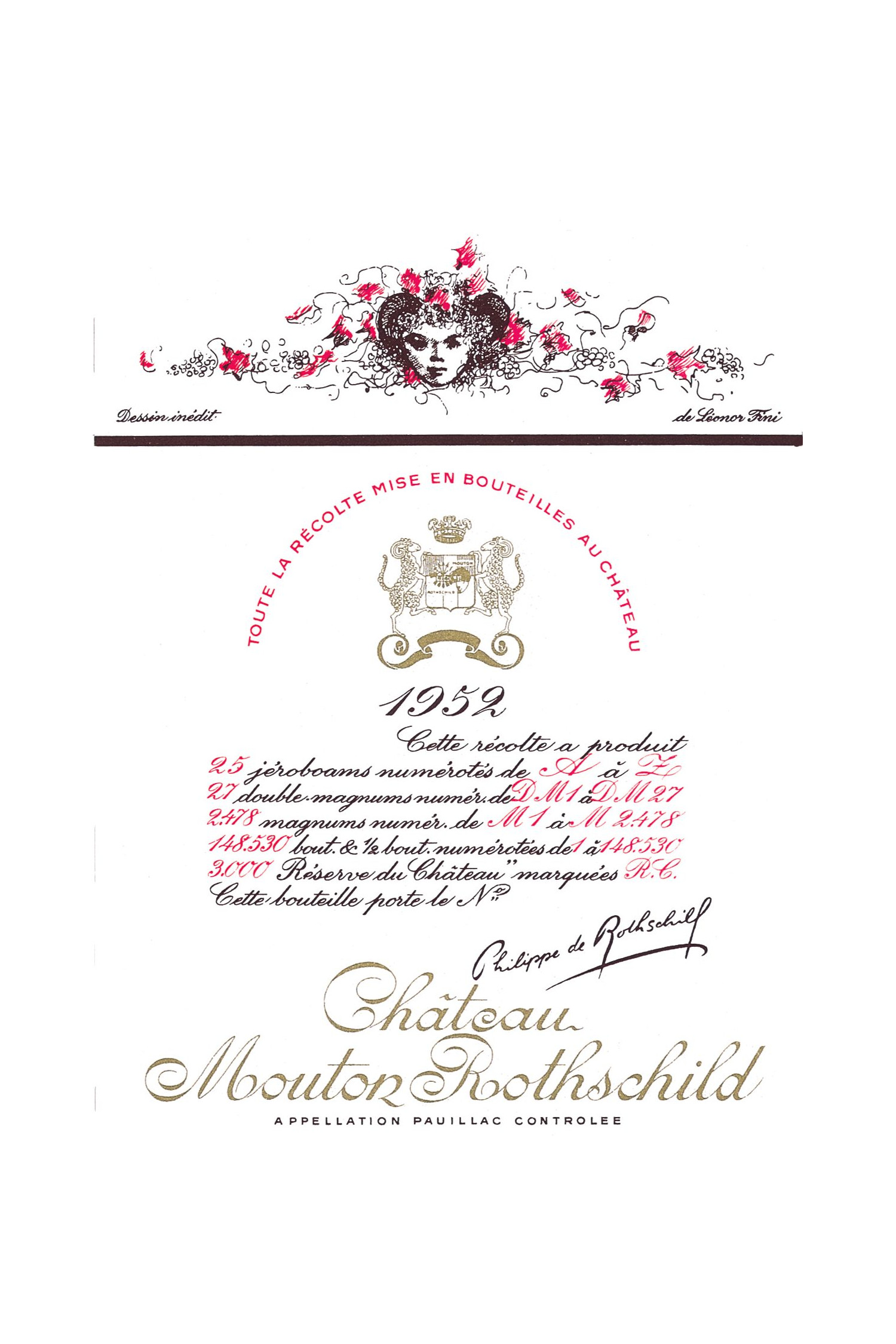 Château Mouton Rothschild 1952, Pauillac