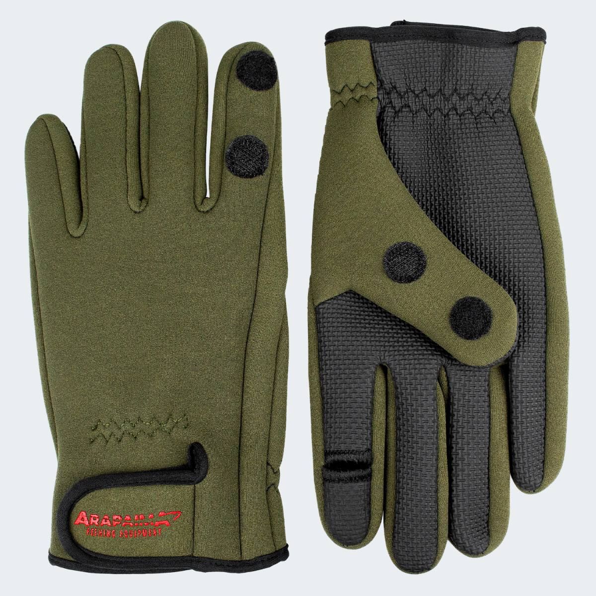 Arapaima Fishing Equipment Oliv Neopren Angelhandschuhe