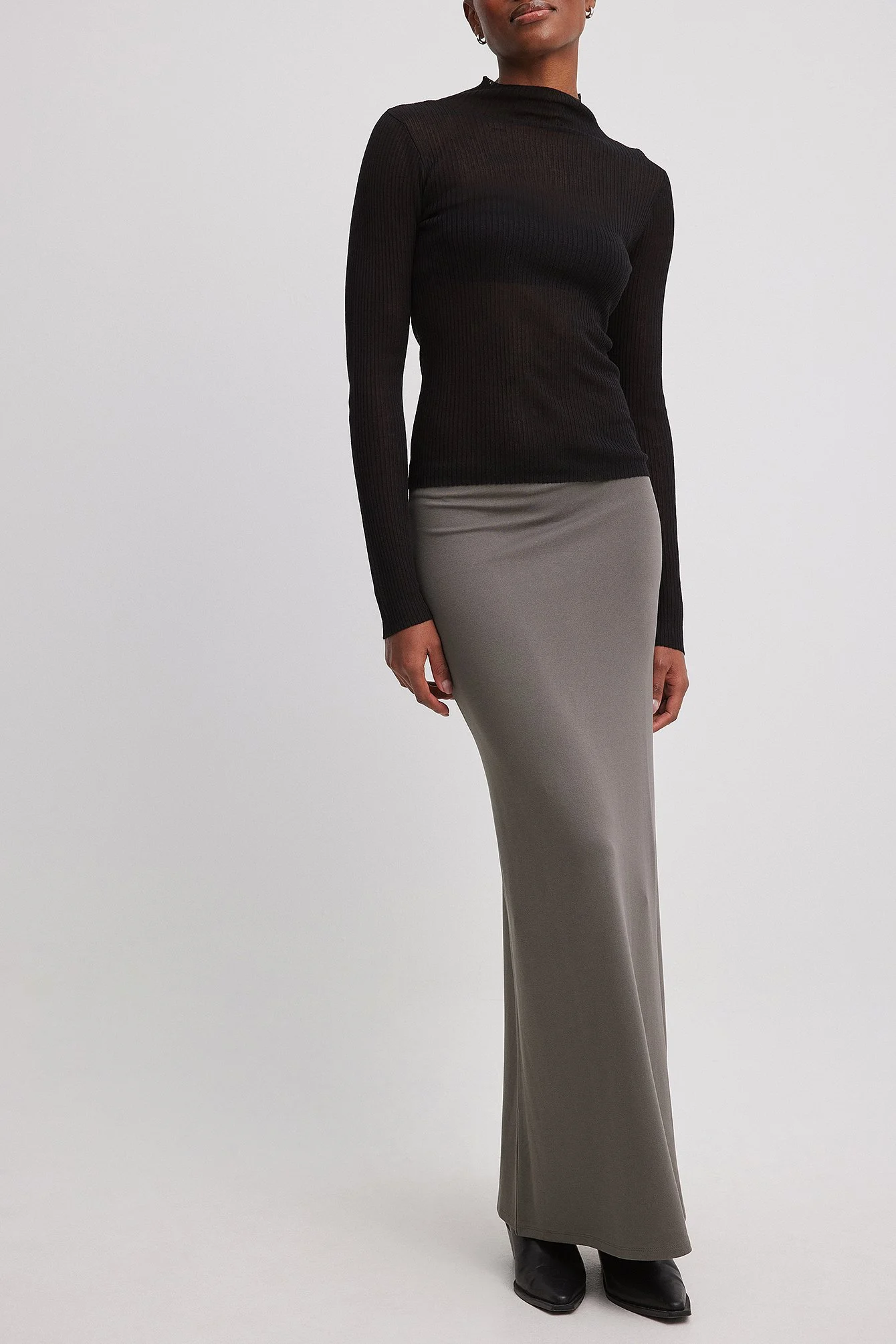 Maxirock aus Jersey mit niedriger Taille