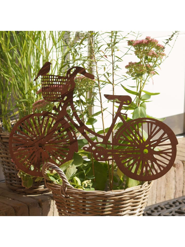 UNUS Gartenstecker Rost Fahrrad in Braun günstig kaufen