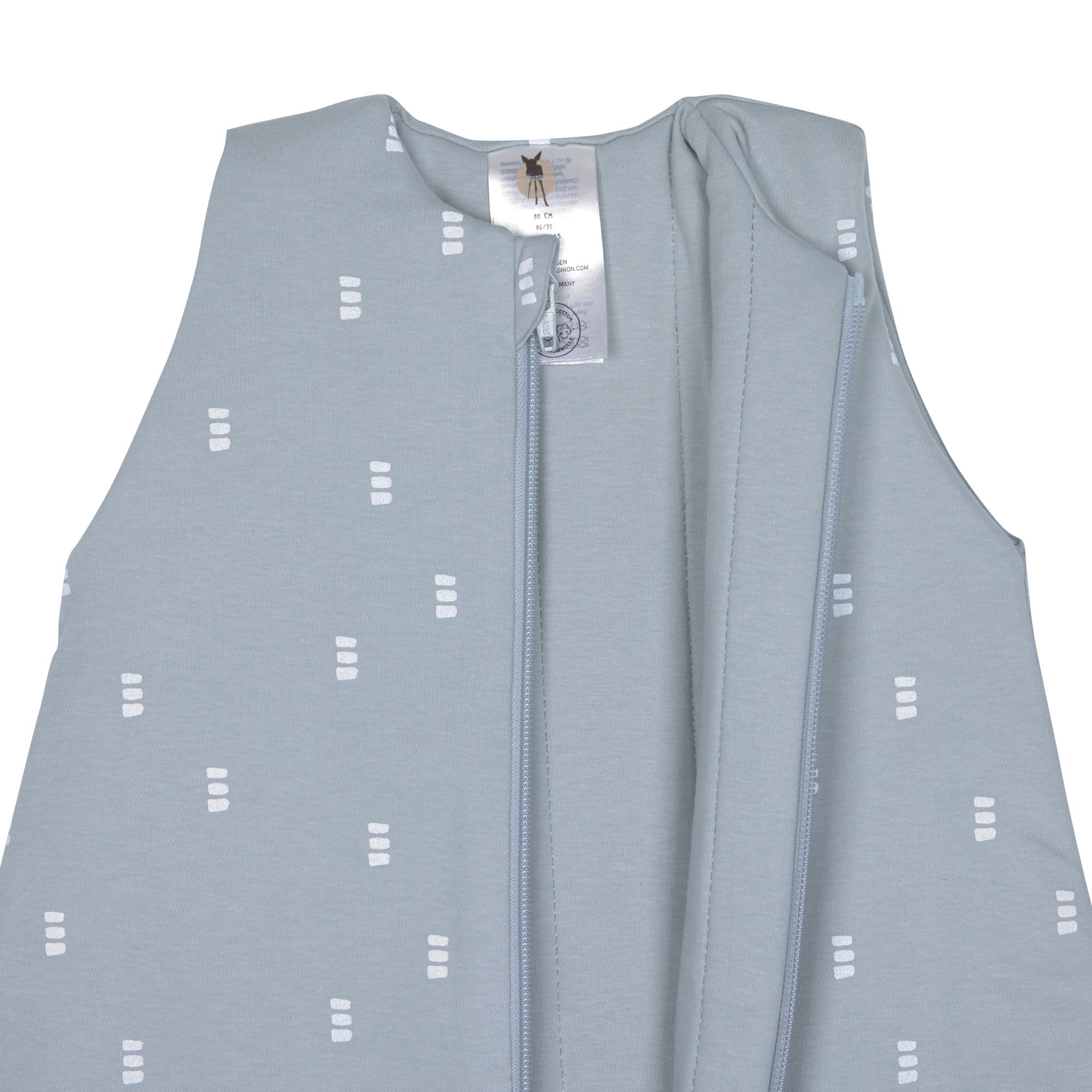 Kinder Schlafoverall 2,5 TOG, Blocks, Hellblau
