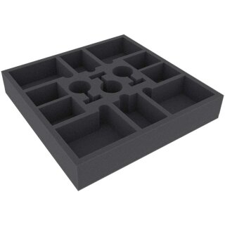 Feldherr 285 mm x 285 mm x 50 mm Schaumstoffeinlage mit 13 Fächern für Brettspiele