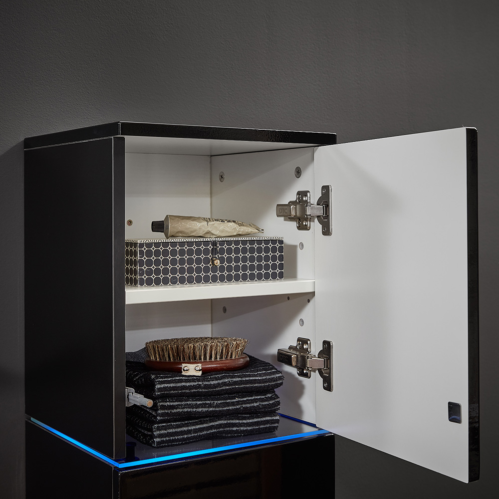 Home Deluxe Badmöbel WANGEROOGE XL - schwarz