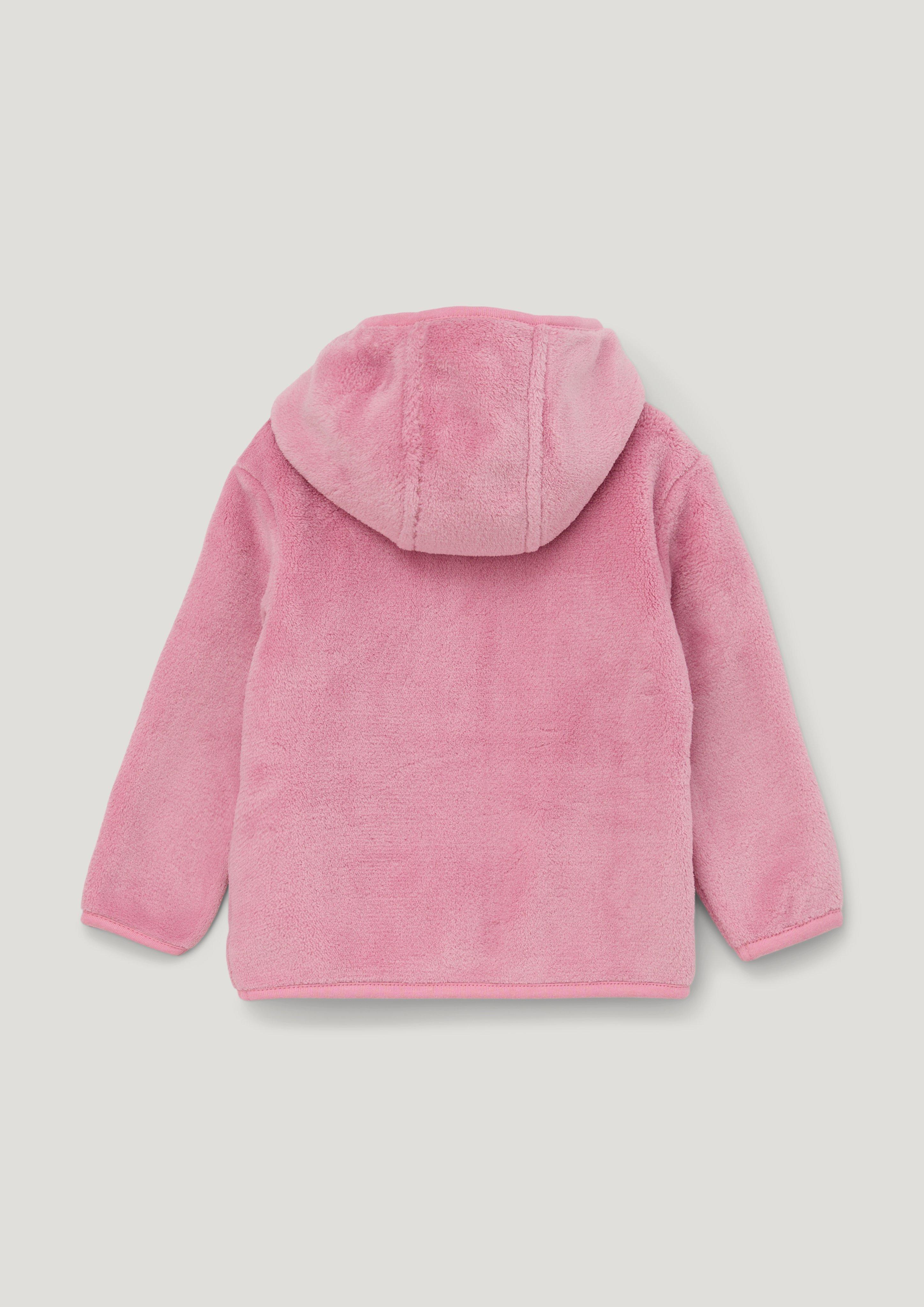 Kapuzenjacke aus Teddyplüsch  2133203-4350