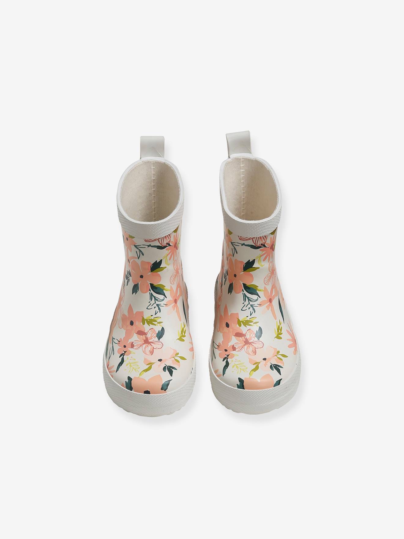 Bottes de pluie fille en caoutchouc rose pale