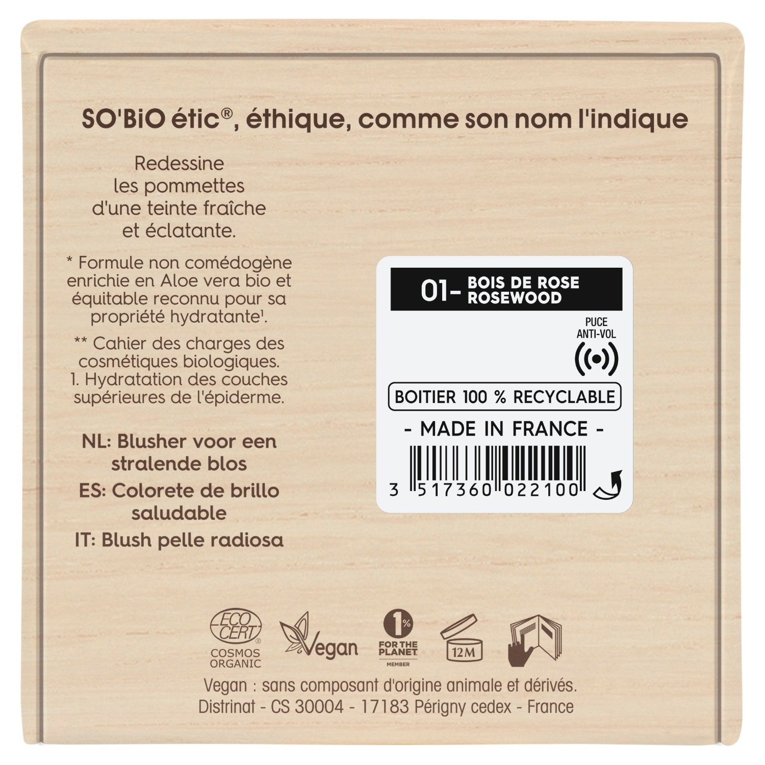 SO BiO étic Blush pour une teinte douce, une teinte parfaite